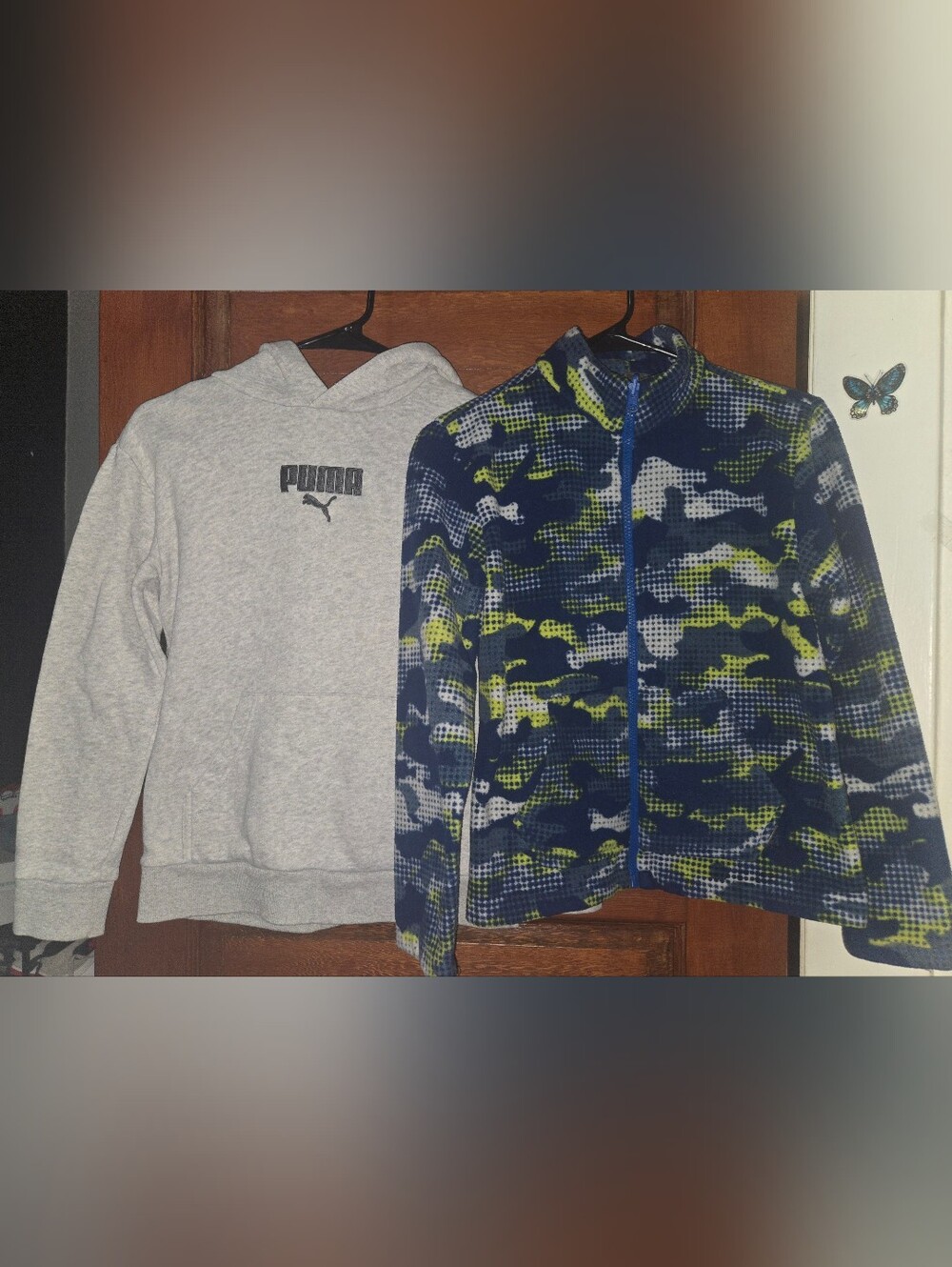 Puma Kids Hoodie & Eddie Bauer Fleece Camo Zip Jacket BUNDLE